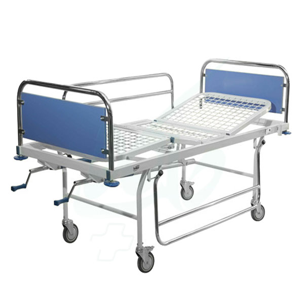 تخت بیمارستانی دو شکن دستی